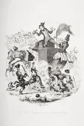 Mode de voyage de M. Bob Sawyer, illustration de 